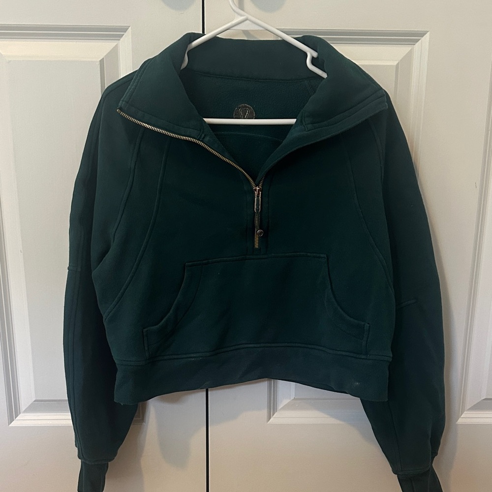 lululemon athletica Dark Green Half-Zip Hoodie